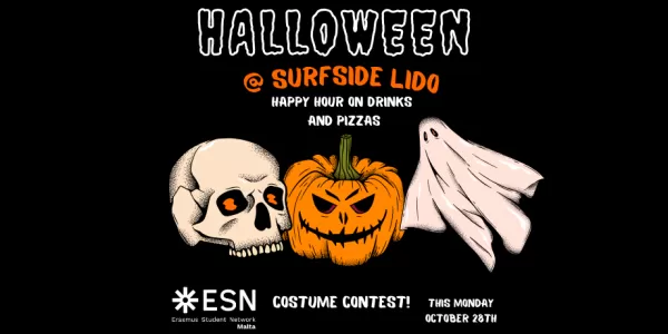 Poster saying Halloween Surfside on Monday