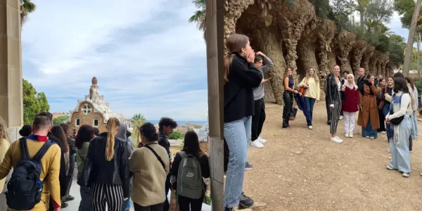 Erasmus student in Park Güell