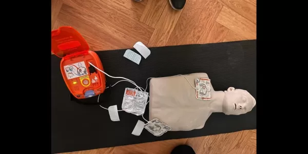 Mannequin used by the students for practicing providing first aid