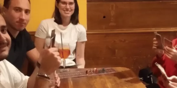 Our international students at the event