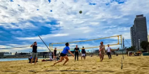 Beach volleyball game