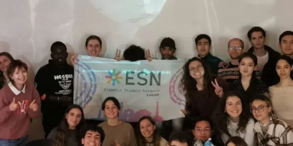 movie night with ESN flag