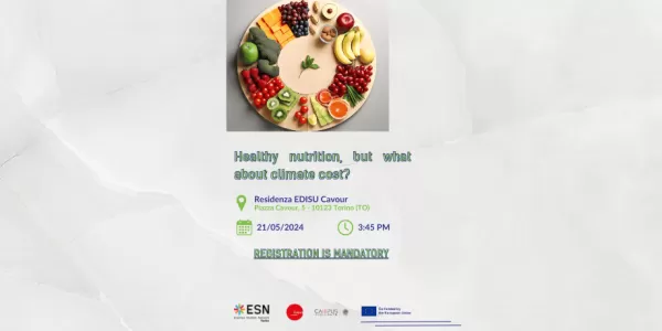 Poster healthy nutrition, but what about climate cost?