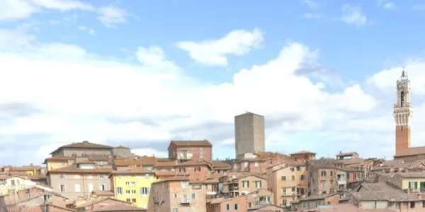 Rooftops of a city in Tuscany