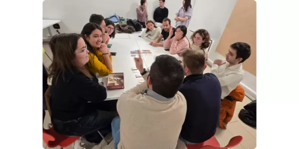 playing a board game to learn the language