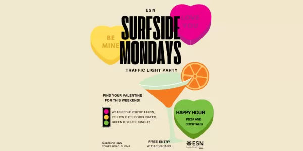 Poster for traffic light party at Surfside