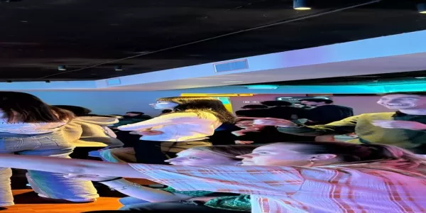 group of international students during the event