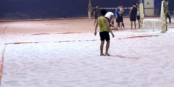 Some of the participants playing Beach Volley