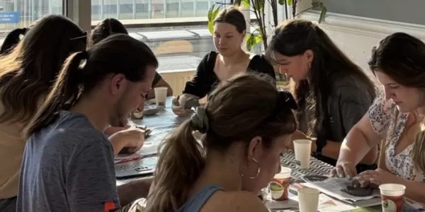 People at the clay event