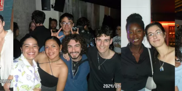 International students during the party