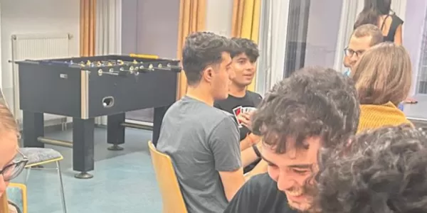 Students playing different games