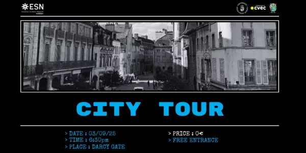 informations about the city tour with a picture of the city