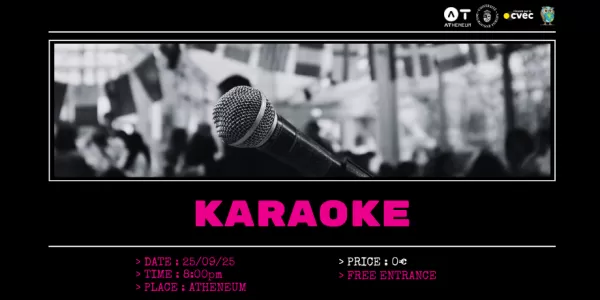 informations about the karaoke with a picture of a previous karaoke