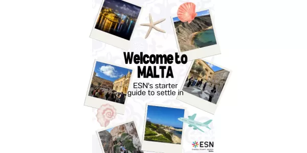 Poster saying welcome to Malta