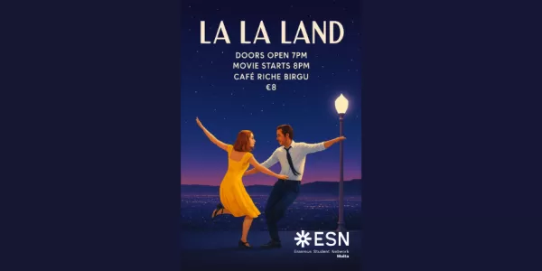 Poster for La La Land movie night