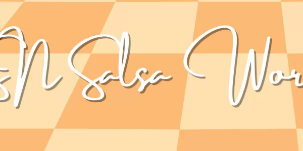 A cartoon image showing classical Latin dancers