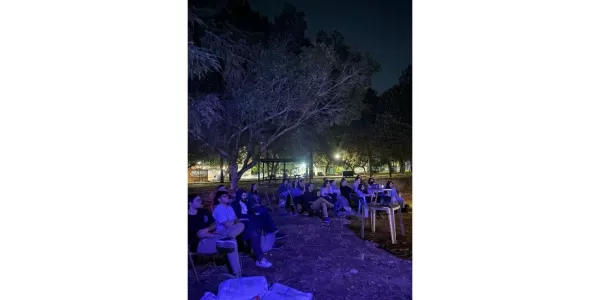 People watching a movie