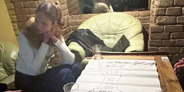 A discussion sparked from the workshop