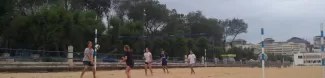 Erasmus playing volleyball