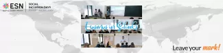 The picture is composed by 4 pictures taken during the activity, where international students appear in front of the classroom.