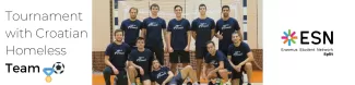 a football team of international students posing for a photo