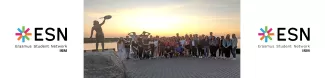 Group photo at the pier