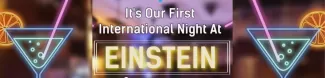 International student night banner
