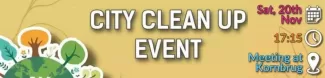 City clean up event banner