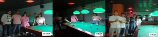 Students playing pool