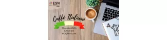 Facebook Cover Image with a computer, the italian flag, a small cup of coffe and a notebook with the image of a moka.