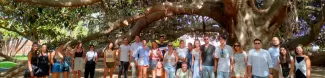 the group at the botanic garden