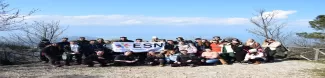 Erasmus students and volunteers at the Belvedere Nord of Monte Conero