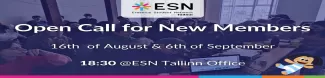 ESN Tallinn Open Call for New Members