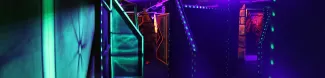 You can a place for playing laser tag. Laser tag is a recreational shooting sport where participants use infrared-emitting light guns to tag designated targets.