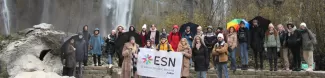 ESN Zadar volunteers with international students in Plitvice Lakes National Park