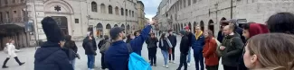 Two staffs who explain the secrets of Perugia