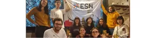 group photo with the ESN flag
