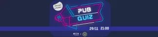 pub quiz anouncement on a dark background