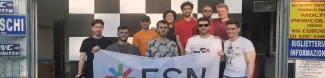 People together with ESN flag