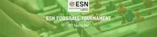 Foosball table, ESN logo