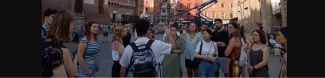 Students in Piazza Maggiore
