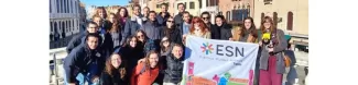Our Erasmus students and volunteers during the city tour of Venice