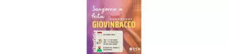 The post published on Instagram for promoting the Giovinbacco event: the meeting point and the prices. In the background 2 wine glasses