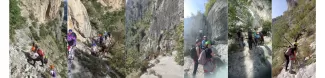 A small collage of the climbing