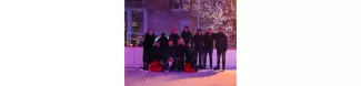 Group photo on ice
