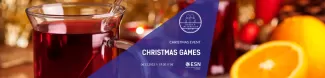 Mulled wine, oranges and a general christmas vibe. The name of the event and some basic info about where and when, plus the ESN logo.