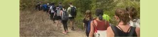 The Erasmus students hiking