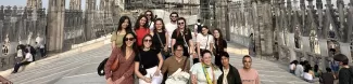 Group photo of the Duomo rooftop