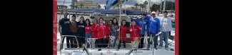 students on the boat