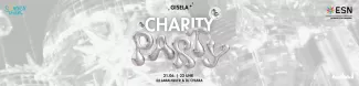 Charity Party title in the middle, beneath important information, Location: Gisela Club, Date: 21.06., Time: 22Uhr, DJ´s Laraliqueur and DJ Chiara, on the right and left are the logos from Sonnenstrahl e.V. and ESN HTW Dresden